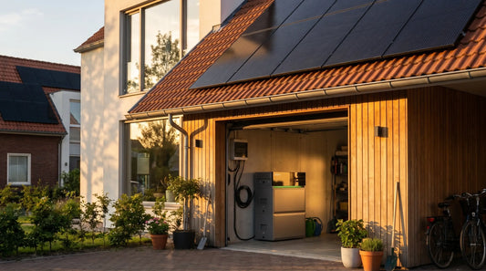 Nederlandse woning met zonnepanelen en thuisbatterij na het stoppen van salderen in 2027