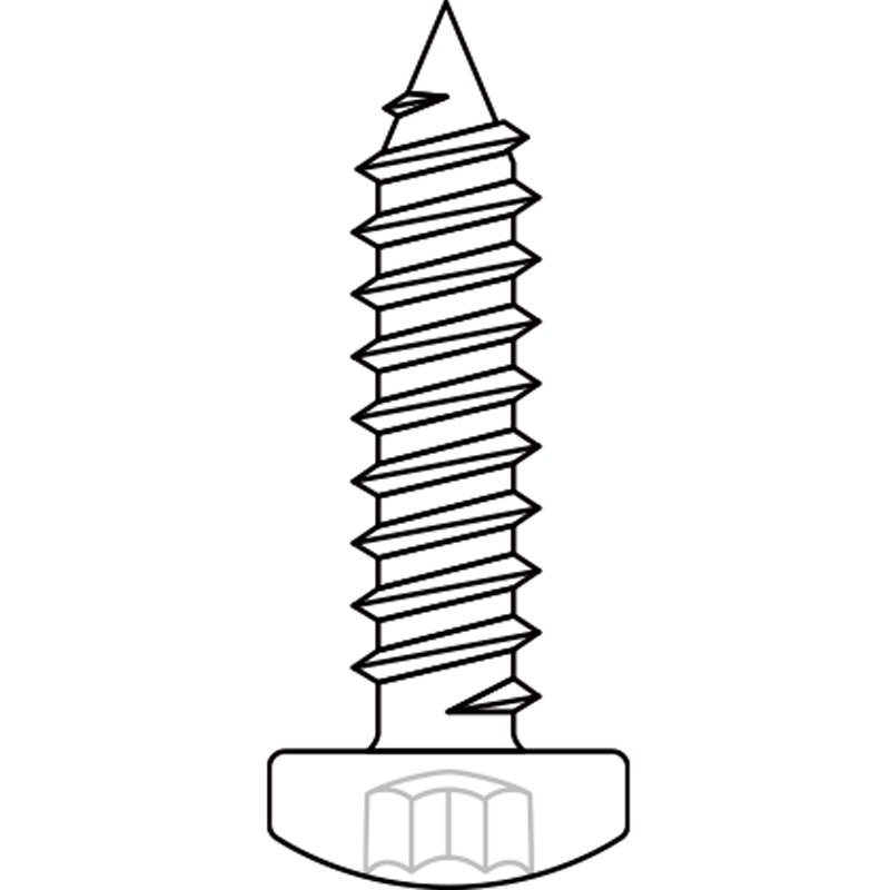 3×60 Phillips countersunk self-tapping screw ×5