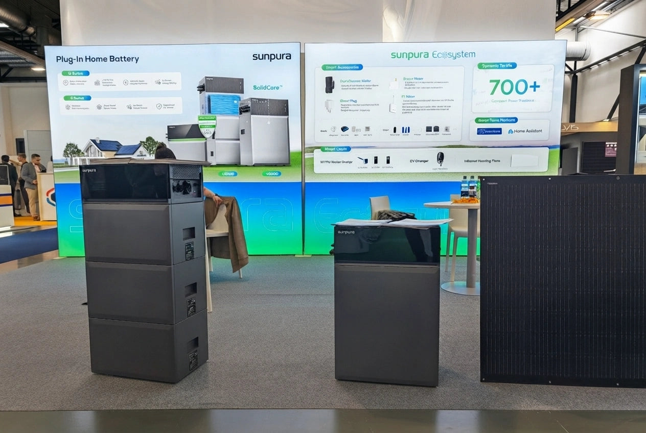 Sunpura-stand op Solar Solutions Wenen 2026